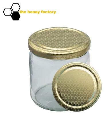 Produktbild von 96 x HONIGGLAS Twist Off 500G im KARTON inkl. Metalldeckel GOLD WABE