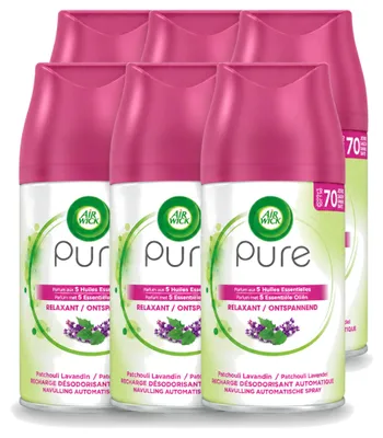 Productafbeelding van 6 x Air Wick Freshmatic navulling - Ontspannende geur - 250 ml - Voordeelverpakking - 6 stuks