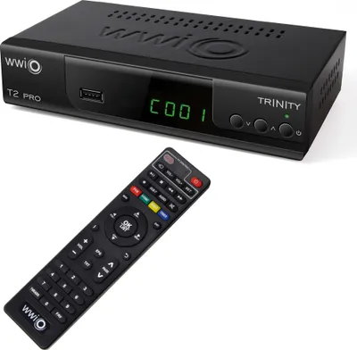 Produktbild von WWIO Trinity T2 PRO: DVB-T2, FullHD, USB, SCART, HDMI, PVR, 2-in-1 RCU, Mediaplayer