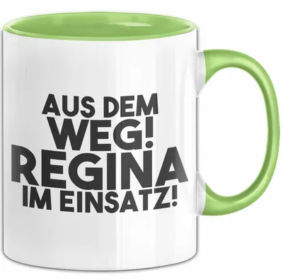 Produktbild von Regina Tasse Aus Dem Weg! Regina Im Einsatz! Geschenk (Grün)