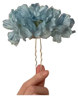 Produktbild von Haarnadeln mit künstlichen Blumen für Haarknoten, halbgekämmte Frisuren, chinesische Haarnadeln, Hanfu-Haaraccessoires