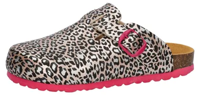 Produktbild von Bioline Clog Kids Größe 25 mit verstellbarer Schnalle, Kork-Fußbett und Lederdecksohle