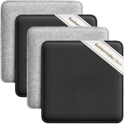 Produktbild von Sitzkissen zum Wenden Filz und Kunstleder 4er Set