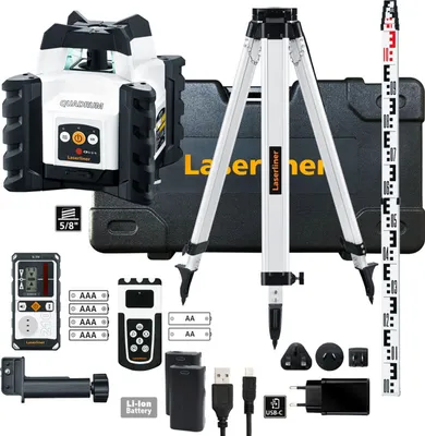 Produktbild von Laserliner Quadrum Compact 210 S, 40 m, 0,15 mm/m, 4°, Rot, 635 Nm (< 1 mW), Dreh-Ebene