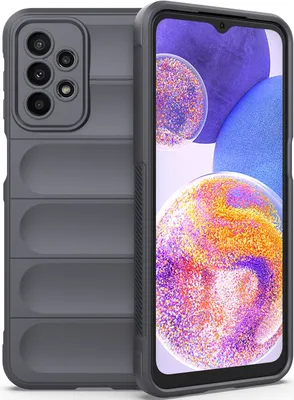 Produktbild von Galaxy A23 Hülle, Weich TPU Silikon Stossfest Anti-rutsch Schutzhülle für Samsung Galaxy A23 Dunkelgrau