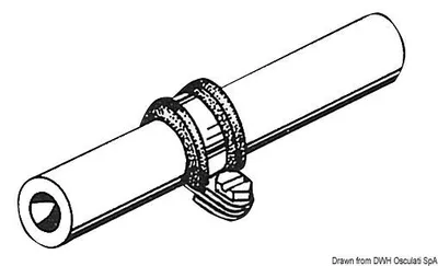 Immagine prodotto di Fascetta stringitubo VA acciaio, gommata 10 mm, 10 pezzi