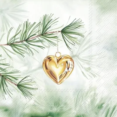 Produktbild von Servietten Golden Heart 33x33cm