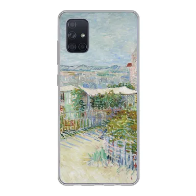 Produktbild von MuchoWow® Handyhülle Schutzhülle Hülle für Samsung Galaxy A71 Montmartre: hinter der Mühle von Galette - Vincent van Gogh Silikon Softcase Handy Hülle - Kartenbesitzer