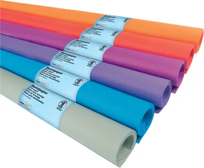 Produktbild von Bastelpapier 100g/qm 40cmx4m VE=6 Rollen farbig sortiert