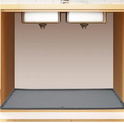 Produktbild von Silikonische Unterwasserschutzmatte für Küchen und Badezimmer, 86 x 56 cm, einzigartiges Abflussdesign