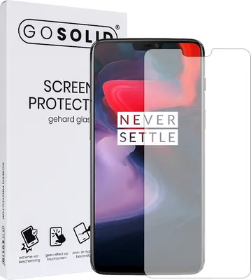 Produktbild von GO SOLID! Displayschutzfolie für OnePlus 6 gehärtetes Glas