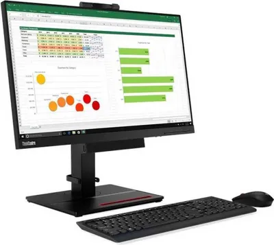 Zdjęcie produktu dla Lenovo ThinkCentre Tiny-In-One, 60,5 cm (23.8"), 1920 x 1080 px, Full HD, LED, 6 ms, Czarny