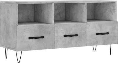 Produktbild von vidaXL TV-Schrank Betongrau 102x36x50 cm Holzwerkstoff
