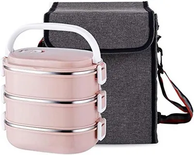 Produktbild von Edelstahl-Lunchbox mit Fächern