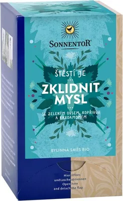 Obrázek produktu pro Sonnentor 02582, Bylinkový čaj, 30,6 g, Green oat, Kardamom, Skořicová, Fenykl, Kopřiva, 1,7 g, 18 kusů, Papírová krabice