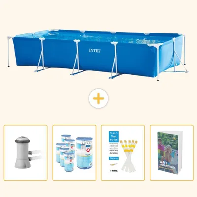 Zdjęcie produktu dla Prostokątny basen stelażowy - 450x220x84 cm - 5-elementowy - SCB123
