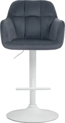 Produktbild von Barhocker HLO-CP329 Samt weiß dunkelgrau