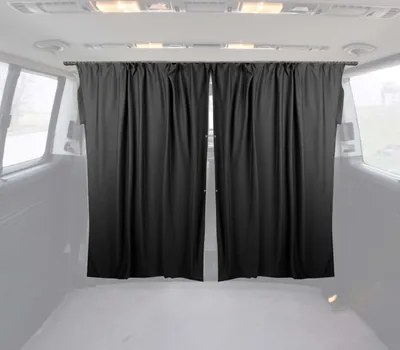 Produktbild von OMAC Fahrerhaus Führerhaus Gardinen Sonnenschutz für VW T5 L1 L2 Schwarz 2tlg