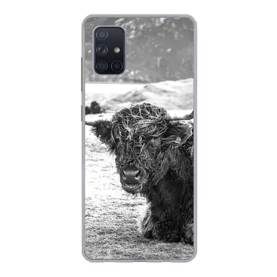 Produktbild von MuchoWow® Handyhülle Schutzhülle Hülle für Samsung Galaxy A71 Schottischer Highlander - Berg - Tiere Silikon Softcase Handy Hülle - Kartenbesitzer