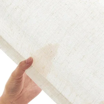 Produktbild von Transparante Linnen-Vorhänge mit Rüschen - 2 Stücke - 140x225 cm