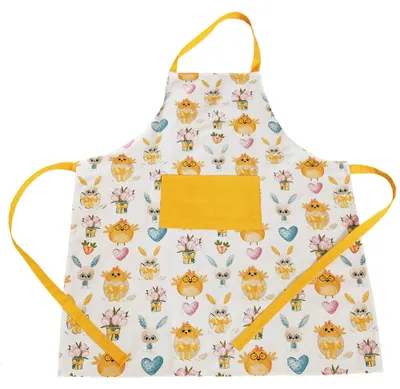 Produktbild von Latzschürze kleine Küken Ostern 70x85 cm Baumwolle