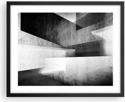 Produktbild von Gerahmtes Poster - Schwarzer Rahmen - Dreidimensional Illusion optisch - 50x40 cm - Wand Bild - Wanddeko - Wandbilder - Kunstposter - Wandposter - Bilderrahmen - Bilder - Kunstdruck - P2BAA50x40-4962