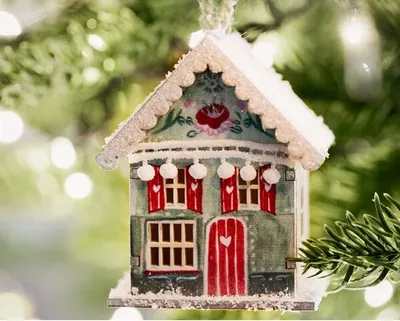Immagine prodotto di Decorazione per albero di Natale in legno 7cm colorato, 1 pezzo assortito