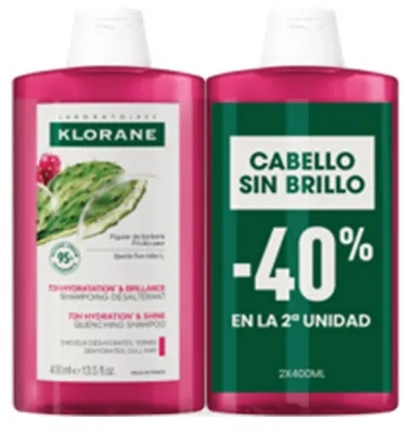 Imagen del producto de Paquete de champú Barbaria Fig, 2 unidades de 400 ml cada una, marca Klorane