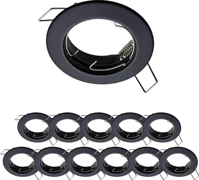 Produktbild von 12er Set Oktaplex Einbauspots 60mm Lochmaß Deckenstrahler Schwarz