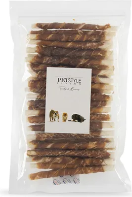 Image de Petstyle Living Barre à mâcher avec canard - Friandise pour chien - 30 pièces