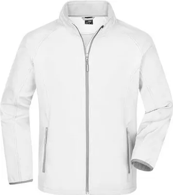 Produktbild von James+Nicholson JN1130 | Herren  Promo Softshell Jacket - Farbe: White/White - Größe: XL