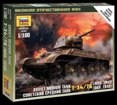 Image de Zvezda 1:100 char moyen soviétique T-34/76