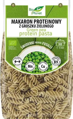 MAKARON PROTEINOWY (Z GROSZKU ZIELONEGO) ŚWIDERKI BIO 250 g - BIO PLANET