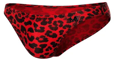 Image de MODUS VIVENDI Leopard Mesh Low Cut Brief Red - 1x Taille XL