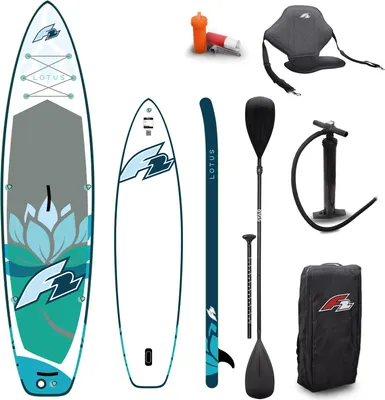 Produktbild von F2 Set Damen Stand Up Paddle Board Lotus Blau 10,2 + Kajak Zubehör Paket