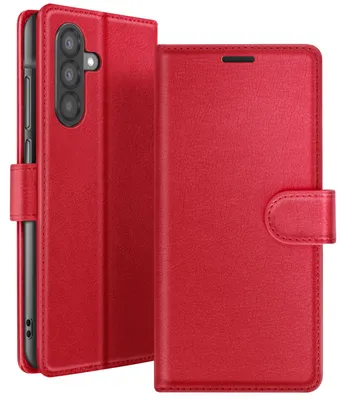 Image de Zanaé, étui portefeuille avec rabat magnétique et support pour Samsung Galaxy A37, rouge