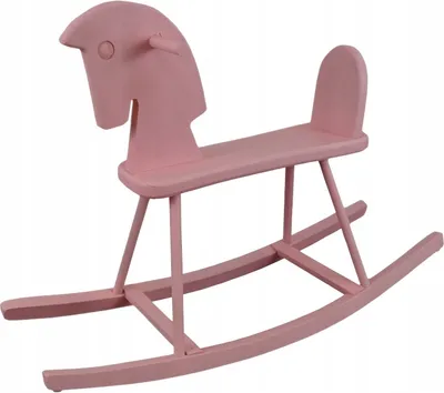 Immagine prodotto di Cavallo a dondolo in legno rosa cipria