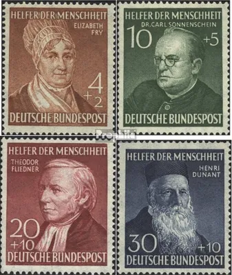 Produktbild von Briefmarken BRD (BR.Deutschland) 1952 Mi 156-159 (kompl.Ausg.) gestempelt Helfer der Menschheit (III)