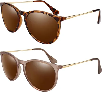 Produktbild von LINVO Sonnenbrille Damen Polarisiert Retro Runde Vintage UV400 Schutz