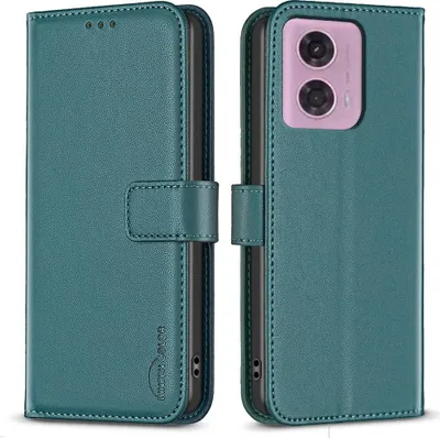 Produktbild von Motorola Moto G04(s) / G24 / E14 Hülle - BINFEN Klapphülle - Grün