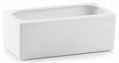 Produktbild von Keramiktopf weiß rechteckig 25 cm Piano