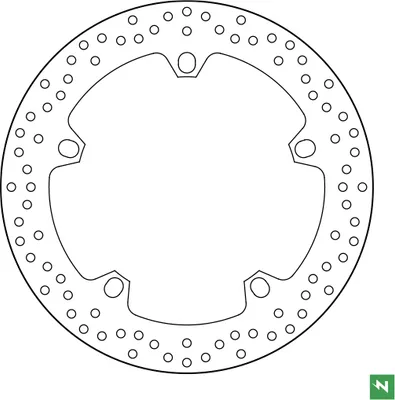 Produktbild von Bremsscheibe DF5153A (5 mm) ,starr Ø aussen/innen: 305/180 mm, Lochkreis: 203,7 mm 5-Loch (8,5 mm)