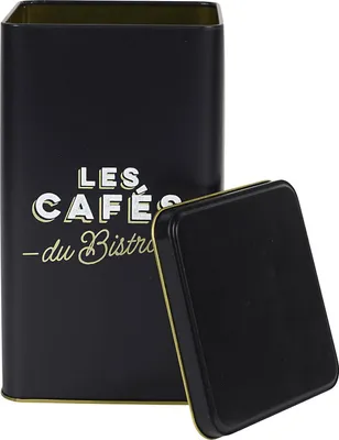 Produktbild von HowHomely | Kaffeevorratsdose - Kaffeedose - 11 x 11 x 19 cm - 2 L - Schwarz - Kaffeebehälter - Metall