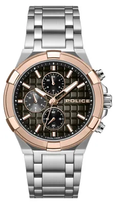 Produktbild von POLICE Herrenuhr Chronograph silber / schwarz onesize Herren 42 mm PEWGK0082006, PEWGK0082007