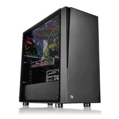 Obrázek produktu pro Thermaltake Versa J21 Tempered Glass Edition, Midi Tower, PC, Černá, ATX, Micro ATX, Mini-ITX, SPCC, Temperované sklo, 16 cm