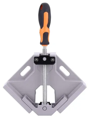 Imagen del producto de Mordaza angular de 90 grados - Aleación de aluminio - Mordaza para soldadura en ángulo - Para carpintería - Mango antideslizante - Apertura de 70 mm