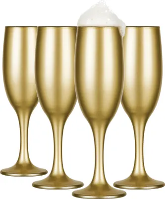 Produktbild von GLASMARK® Goldgläser Sektgläser 4-Set 150ml Große 4 Stück Champagner-Gläser Prosecco goldene Champagnergläser - Hochwertige Qualität - ein zuverlässiger Hersteller