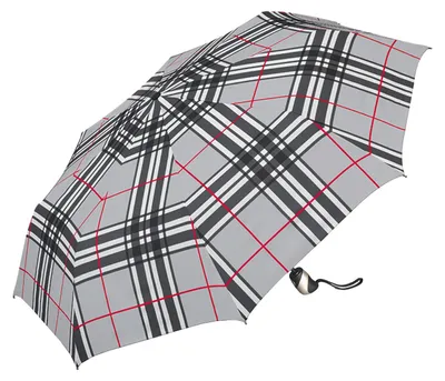 Produktbild von Happy Rain Selection Easymatic Ultra Light Auf-Automatik Taschenschirm checks light grey