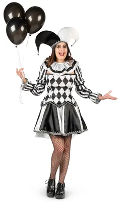 Produktbild von Damenkostüm Teufel schwarz weiß - XL