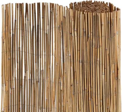 Obrázek produktu pro Zahradní ohraničení o rozměrech 120 × 600 cm, přírodní plot z proutí pro zahradu a balkon, snadná montáž